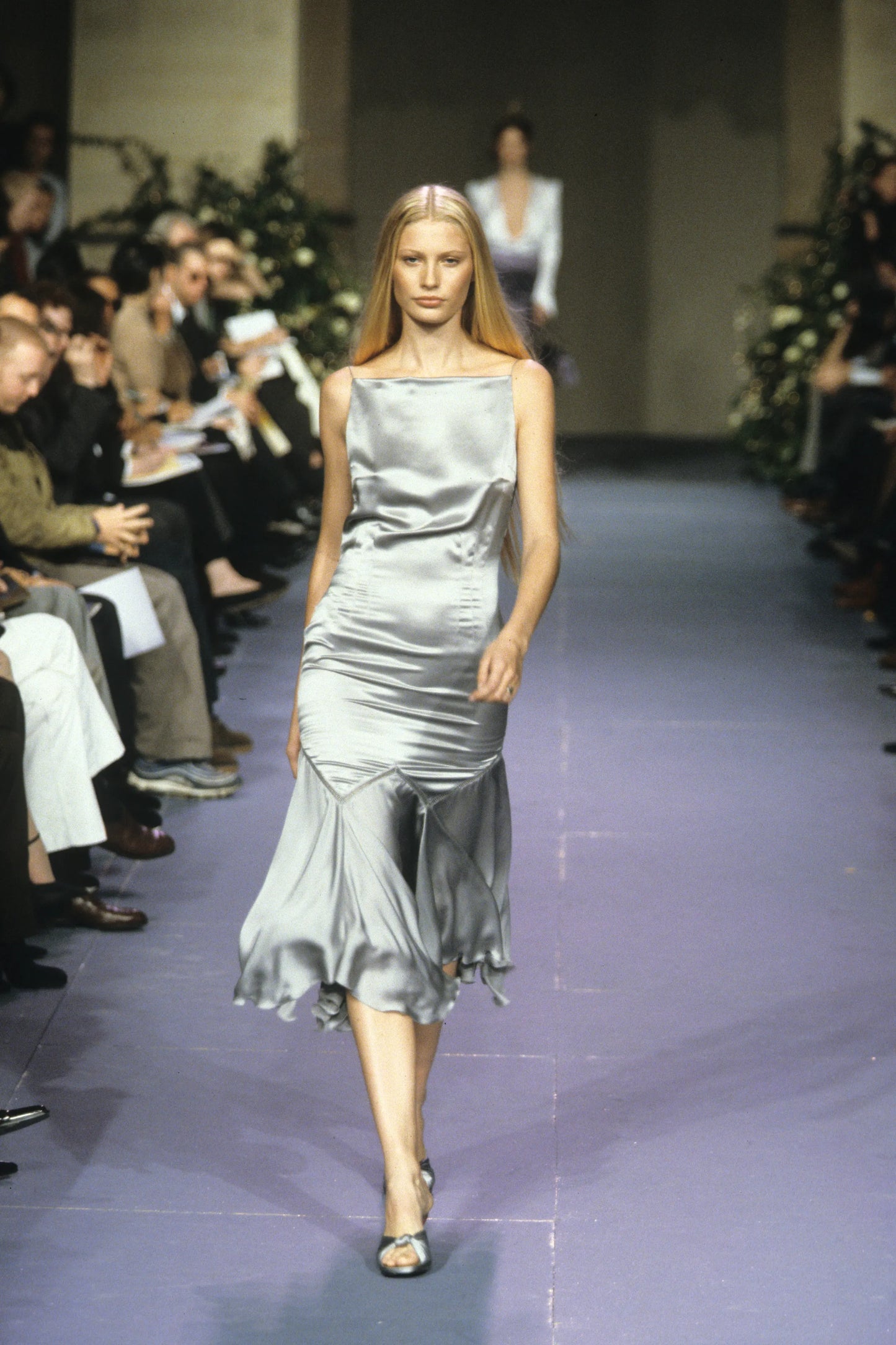 Chloé Spring Summer 1999 Blue Lace Gown