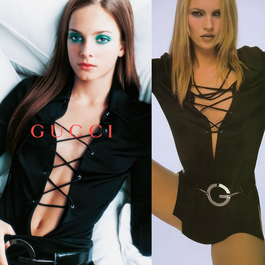 Gucci Spring Summer 1996 Lace-Up Mini Dress