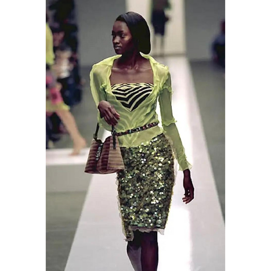 Fendi Spring Summer 2000 Runway Zucca Sequin Skirt