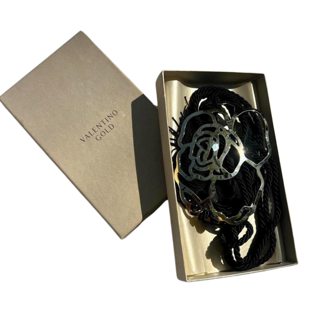 Valentino Fall Winter 2002 Braided Gold Flower Belt