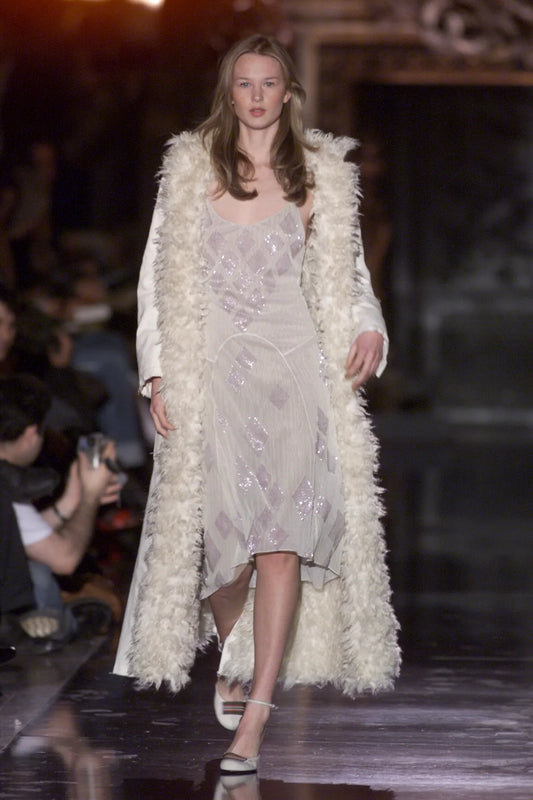 Chloé Fall Winter 2000 Runway Beaded Midi Dress Look 7