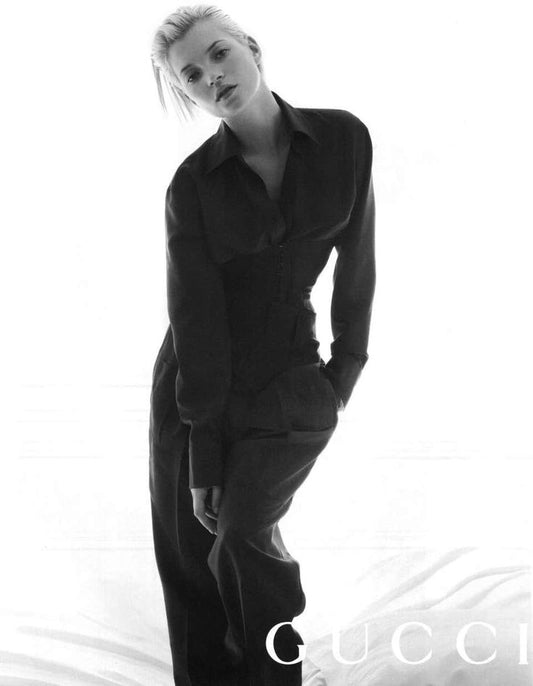 Gucci Spring Summer 2001 Runway White Corset Shirt