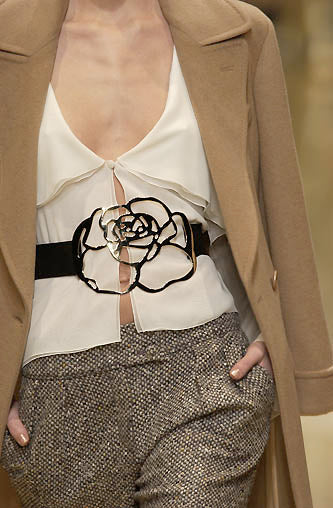 Valentino Fall Winter 2002 Braided Gold Flower Belt