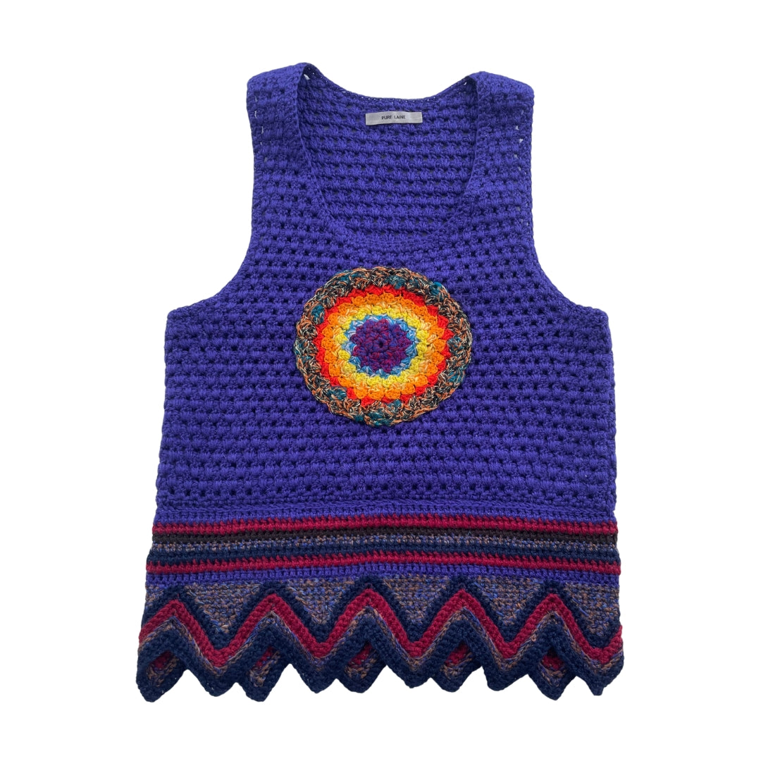 Yves Saint Laurent Rive Gauche 1970s crochet knit tank