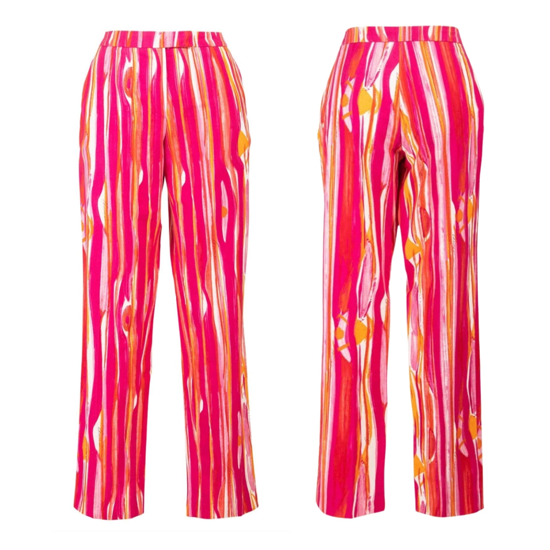 Gucci Spring Summer 1996 runway pink and orange paint-stroke pant, from The Rareté's Tom Ford-era Gucci archive
