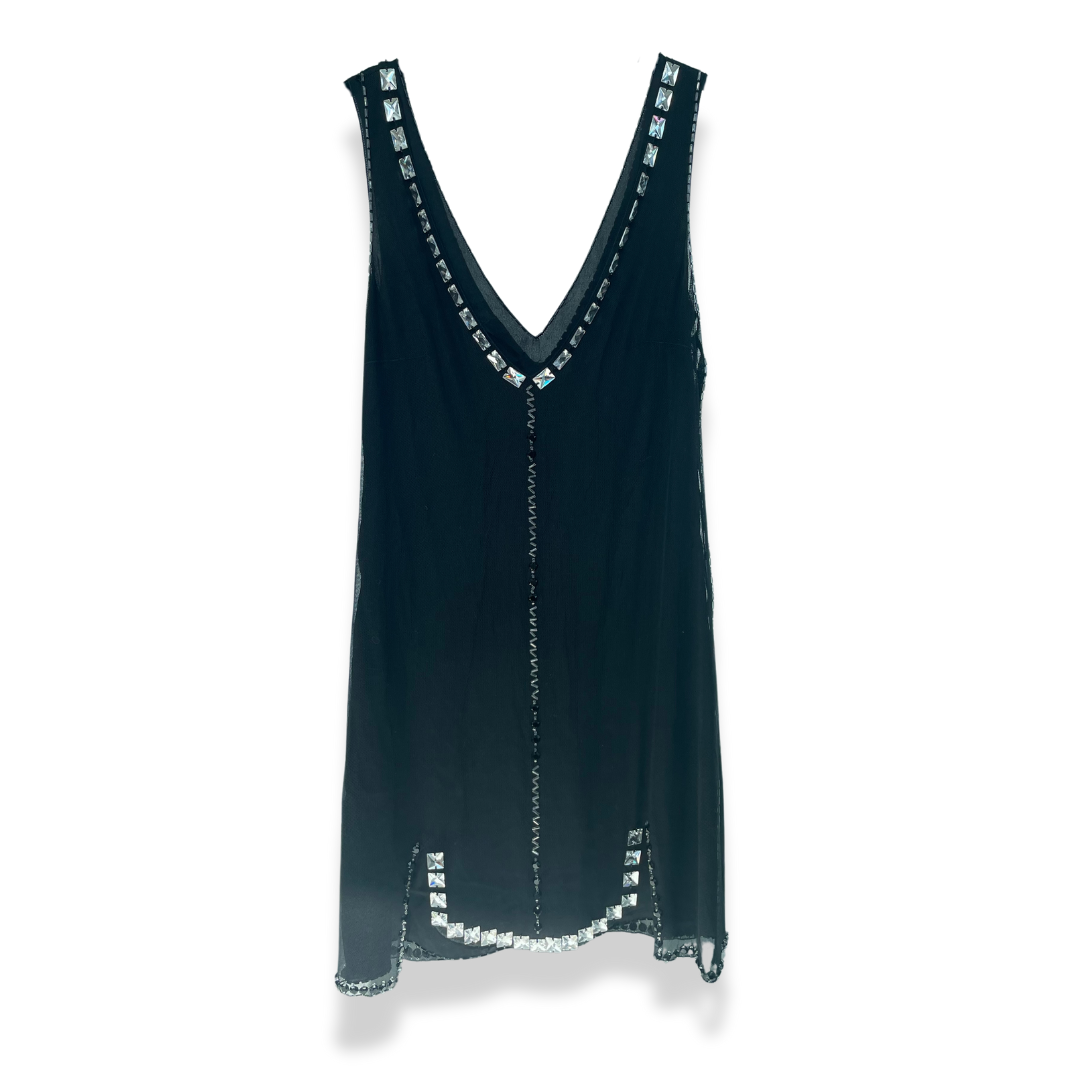 Prada Fall Winter 1997 runway beaded embellished mini dress