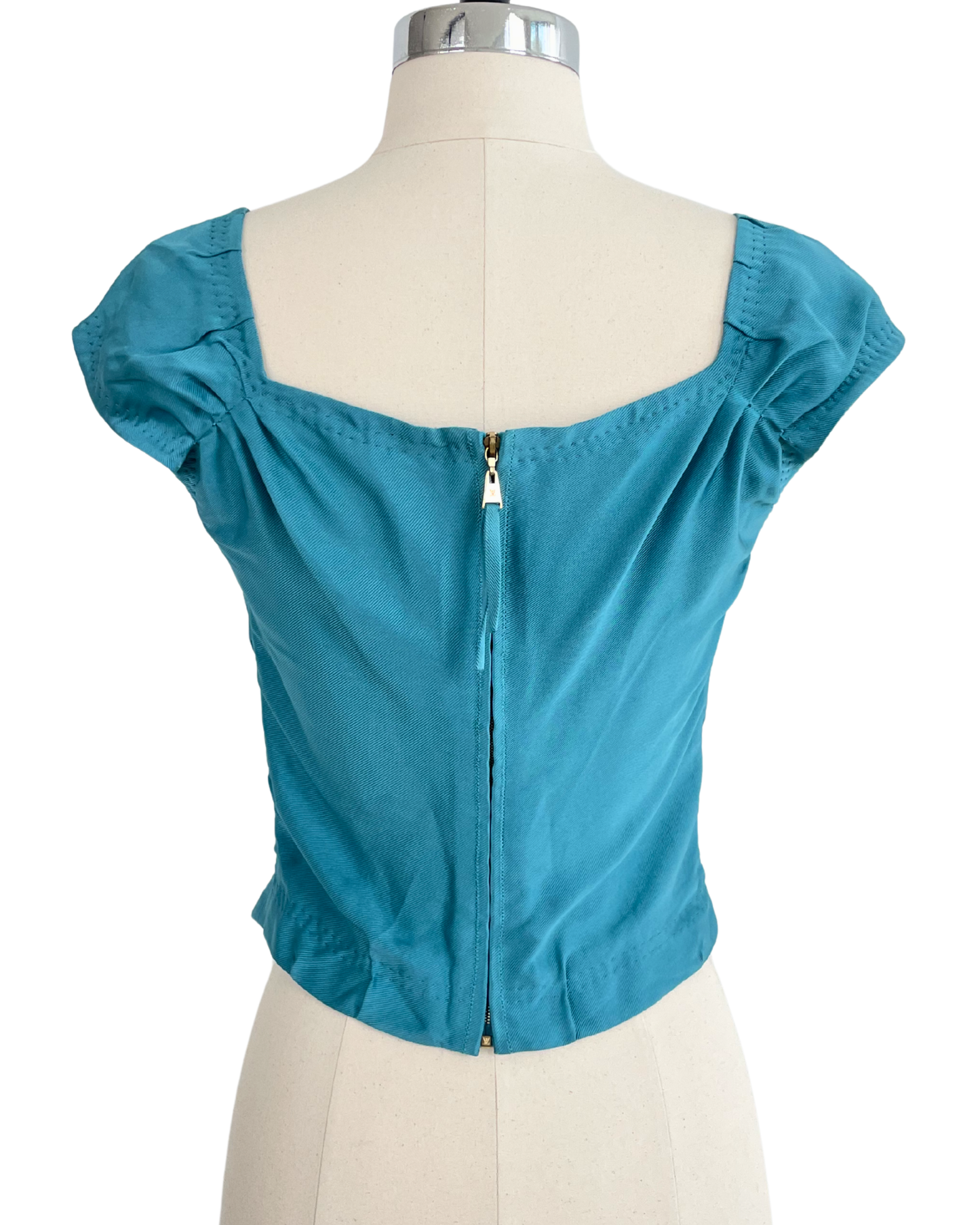 Louis Vuitton Spring Summer 2004 Teal Corset Top