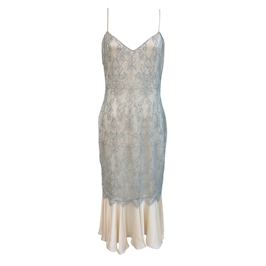 Chloé Spring Summer 1999 Blue Lace Dress