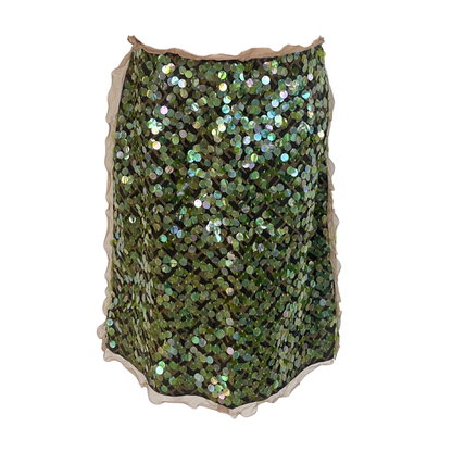 Fendi Spring Summer 2000 Runway Zucca Green Sequin Skirt