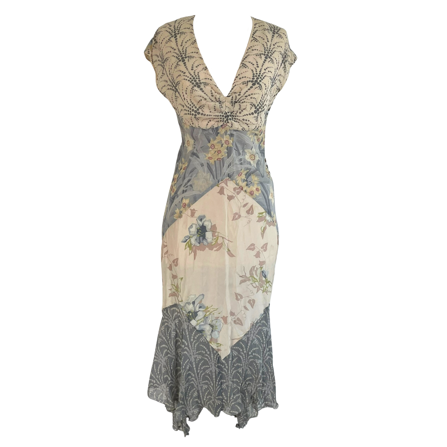 Chloé Spring Summer 2000 Runway Floral Midi Dress Look 1