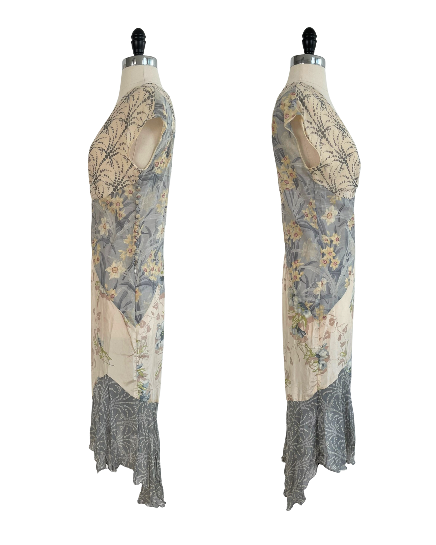 Chloé Spring Summer 2000 Runway Floral Midi Dress Look 1