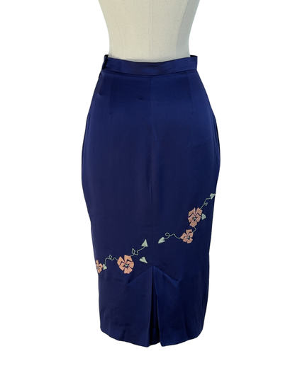 Chloé Fall Winter 1998 Runway Silk Floral Skirt Look 3