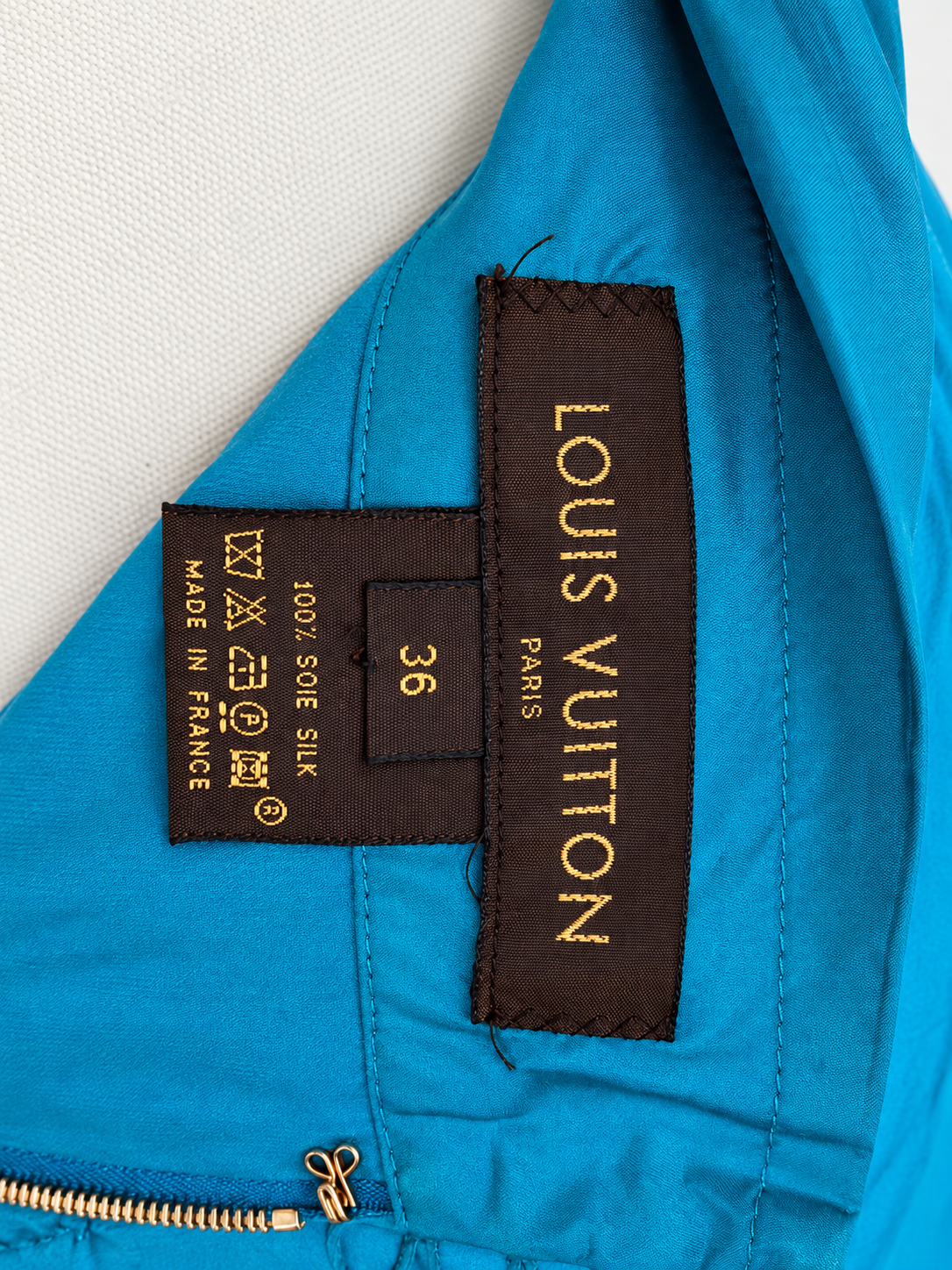 Teal skirt labels FR 36