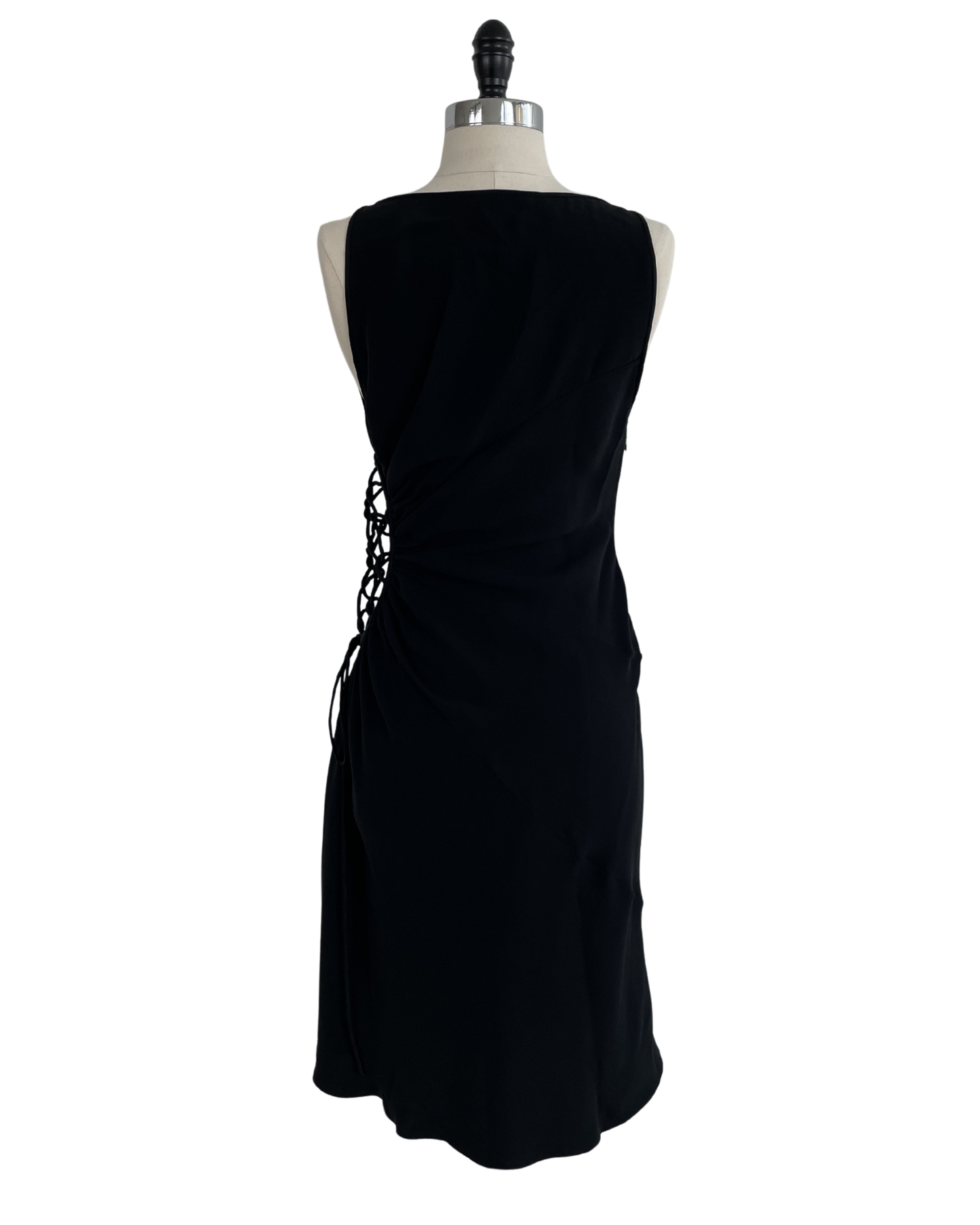 Valentino Spring Summer 2004 Runway Lattice Cutout Black Dress
