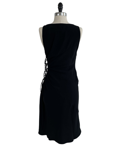 Valentino Spring Summer 2004 Runway Lattice Cutout Black Dress