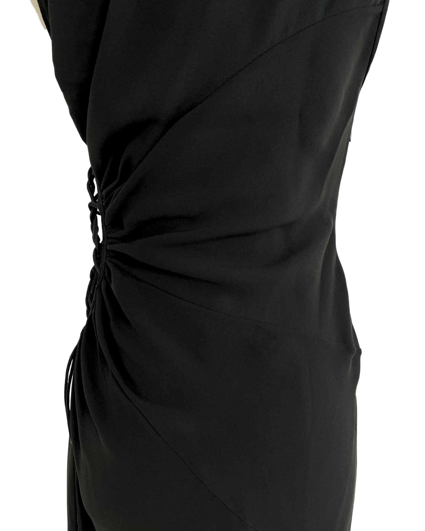 Valentino Spring Summer 2004 Runway Lattice Cutout Black Dress