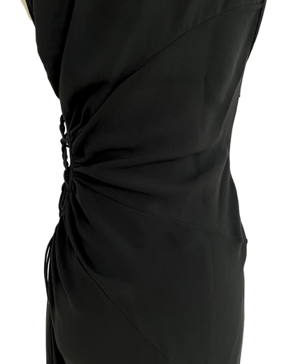 Valentino Spring Summer 2004 Runway Lattice Cutout Black Dress