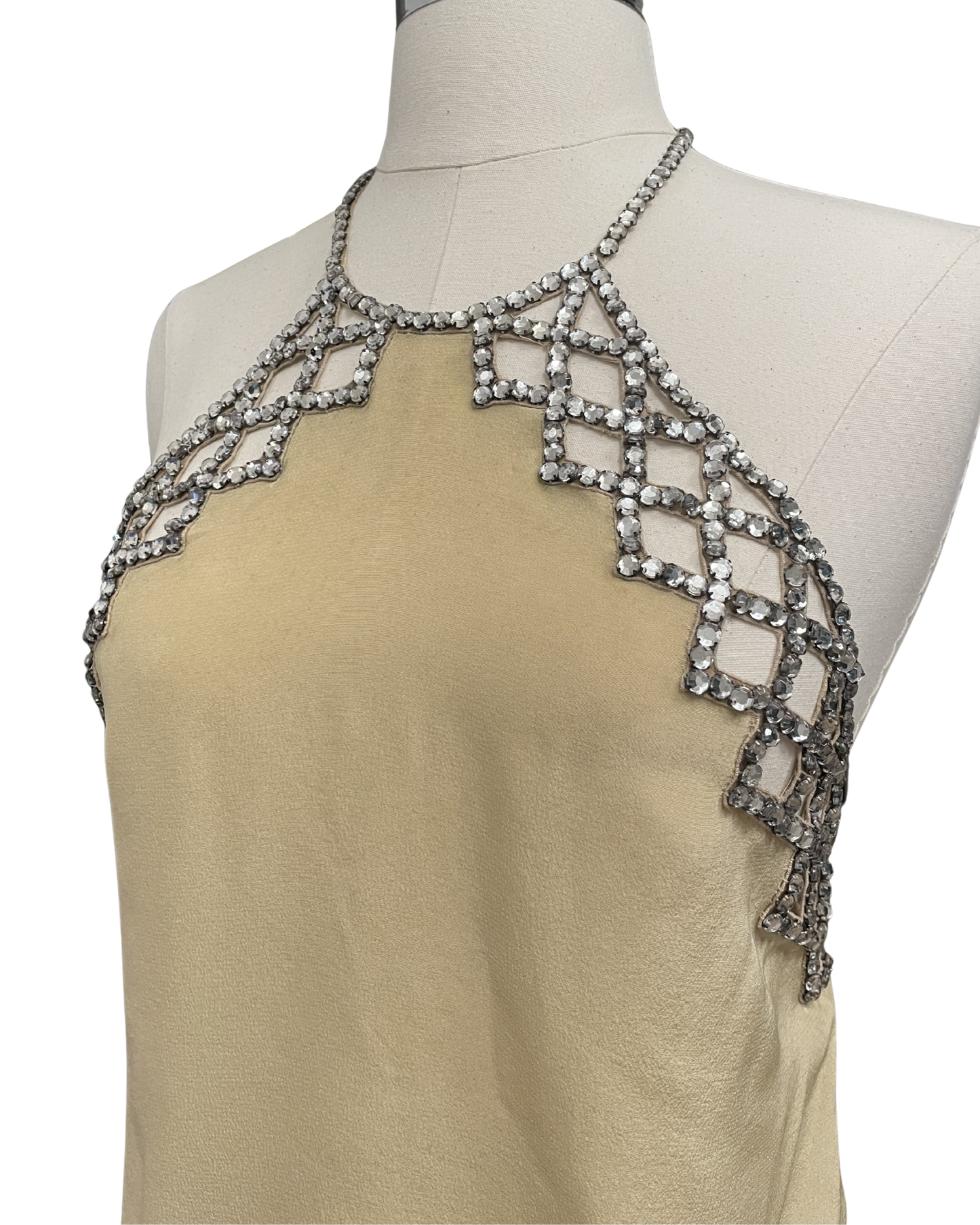 Chloé Spring Summer 2000 Runway Rhinestone Halter Top