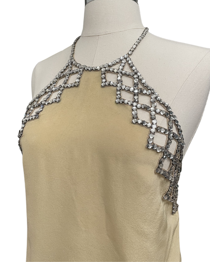 Chloé Spring Summer 2000 Runway Rhinestone Halter Top