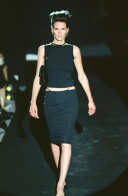 Gucci Spring Summer 1998 Runway G-String Tank Top & Skirt Set