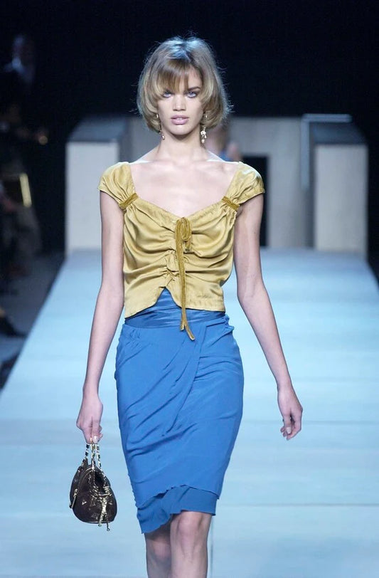 Louis Vuitton Spring Summer 2004 Teal Corset Top