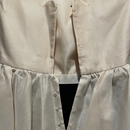 Valentino Spring Summer 1983 Runway Peplum Scalloped Gown