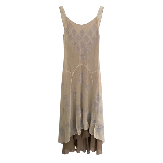 Chloé Fall Winter 2000 Runway Beaded Midi Dress Look 7