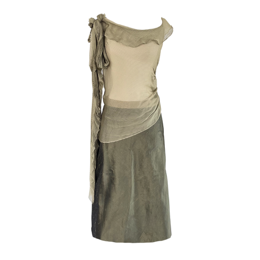 Chloé Spring Summer 2001 Runway One-Shoulder Pinstripe Top + Skirt Set