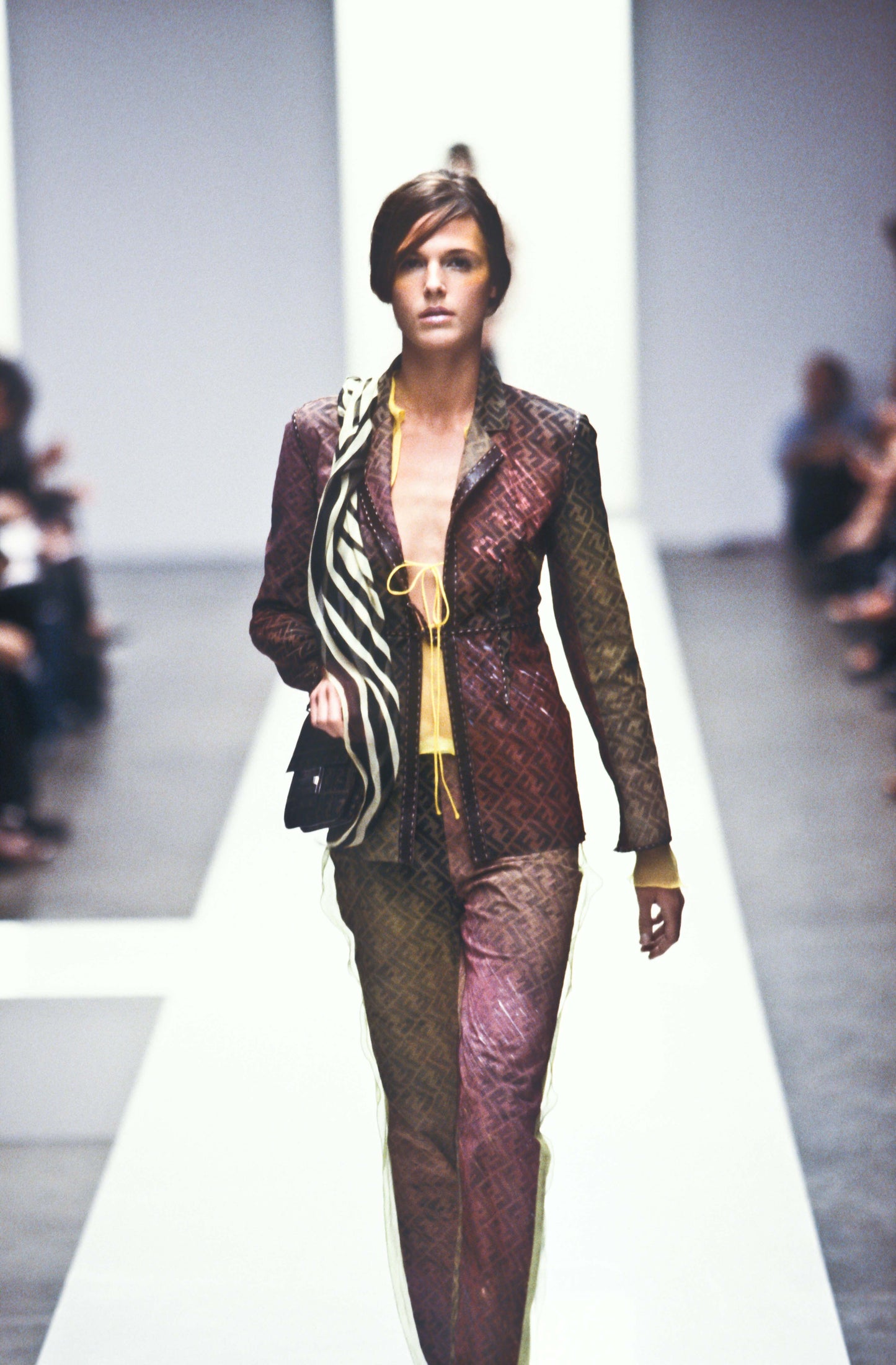 Fendi Spring Summer 2000 Runway Zucca Rainbow Skirt