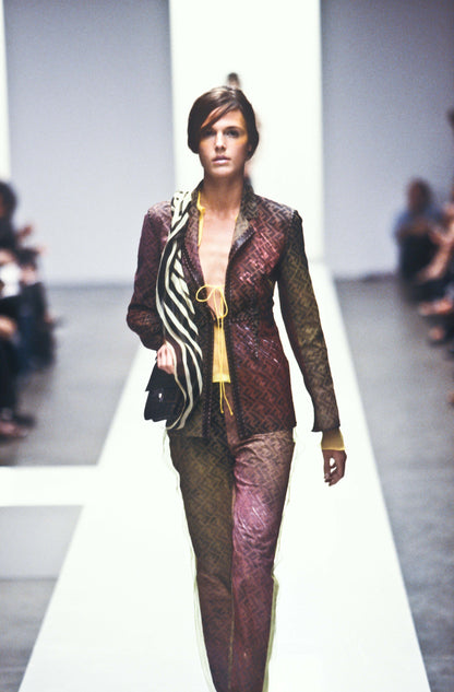 Fendi Spring Summer 2000 Runway Zucca Rainbow Skirt