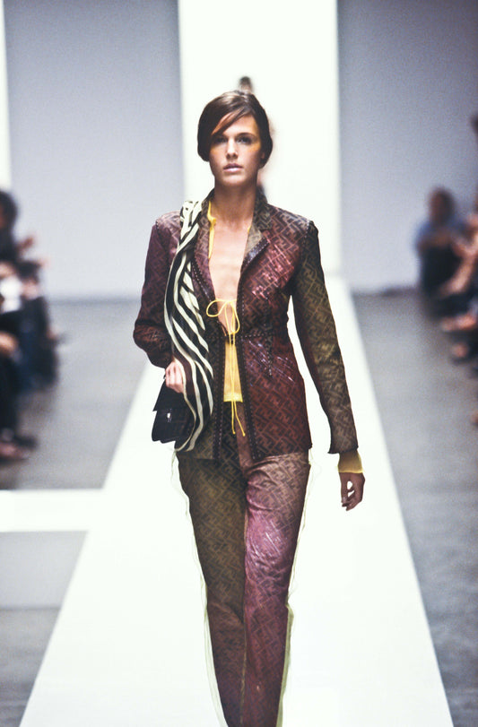 Fendi Spring Summer 2000 Runway Zucca Rainbow Skirt