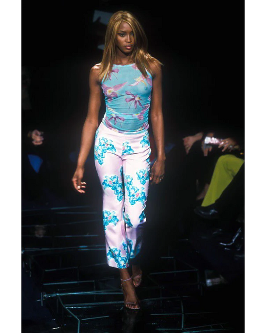 Gianni Versace Spring Summer 1999 Runway Floral Pants