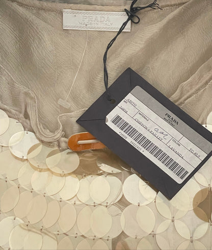 Prada Spring Summer 1999 Chiffon & Paillette Dress