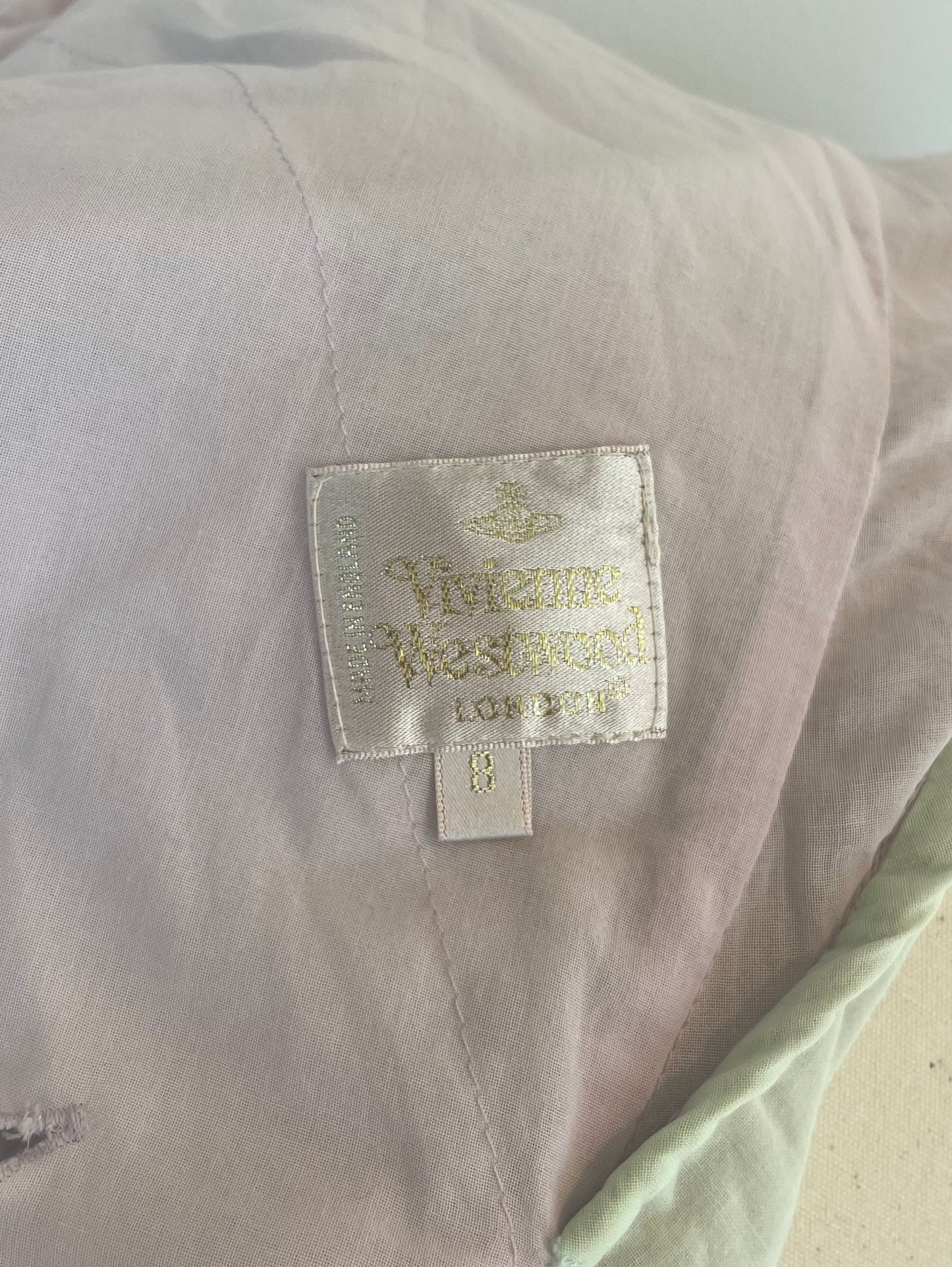 Vivienne Westwood Spring Summer 1997 Runway Cotton Pink Dress