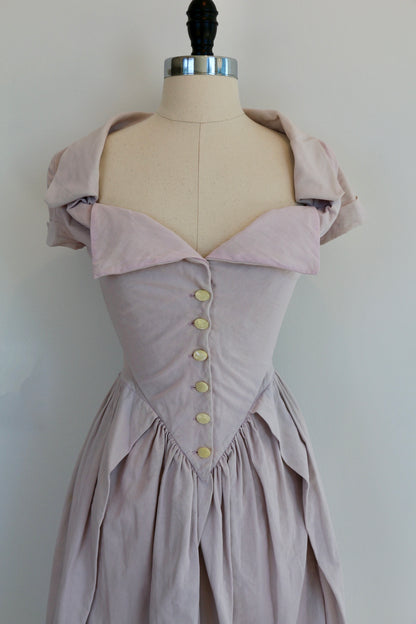 Vivienne Westwood Spring Summer 1997 Runway Cotton Pink Dress