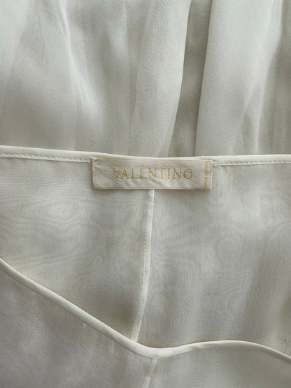 Valentino Spring Summer 2004 Runway White Silk Skirt Look 78