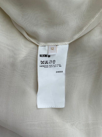 Valentino Spring Summer 2004 Runway White Silk Skirt Look 78