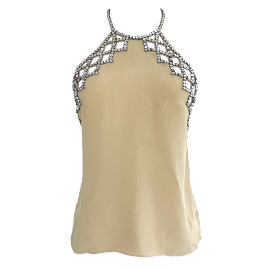 Chloé Spring Summer 2000 Runway Rhinestone Halter Top