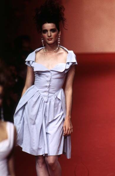 Vivienne Westwood Spring Summer 1997 Runway Cotton Pink Dress