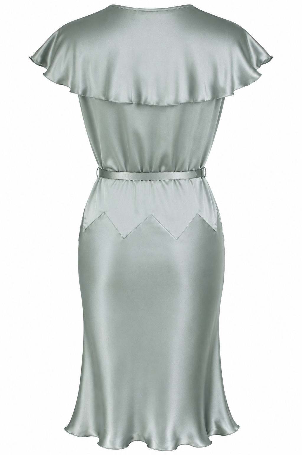 Chloé Spring Summer 1999 Gray Blue Silk Midi Dress