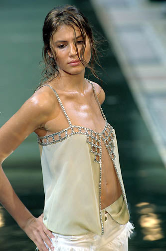 Chloé Spring Summer 2000 Runway Rhinestone Halter Top