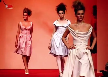 Vivienne Westwood Spring Summer 1997 Runway Cotton Pink Dress