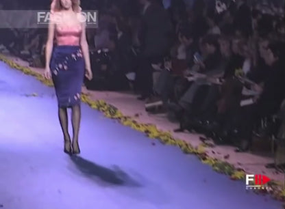 Chloé Fall Winter 1998 Runway Silk Floral Skirt Look 3